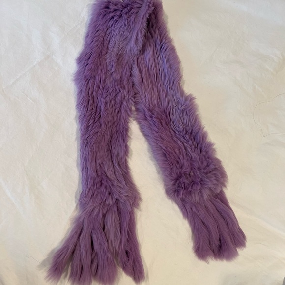 Trilogy Rabbit Fringe Scarf - Picture 2 of 5